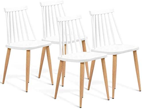 IDMarket - Lot de 4 chaises Lily Blanches pour Salle à Manger Fiche Technique et Prix au Maroc