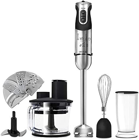 Cecotec Mixeur Plongeant Powerfull Titanium 1000 Pro Pied XL. 21 Vitesses et Turbo, Revêtement en Titane, 1000W, 7 Accessoires Avis, Fiche Technique et Prix au Maroc