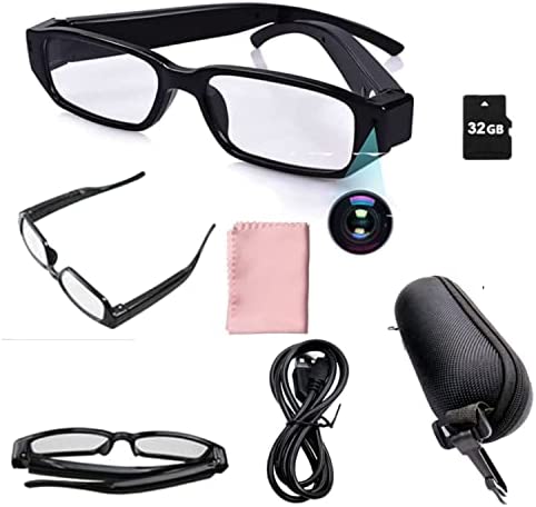 SECURITY TOYS Lunettes avec caméra espion cachée - Caméra espion avec enregistrement en mouvement pour photos et vidéo - Caméra de surveillance HD 1080P - Idéal détectives, espions - Carte 32 Go (2) Fiche Technique et Prix au Maroc