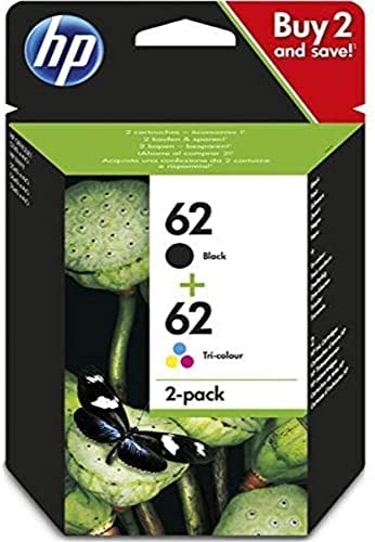 HP 62 Pack de 2 Cartouches d'Encre Noire et Trois Couleurs Authentiques (N9J71AE) Fiche Technique et Prix au Maroc