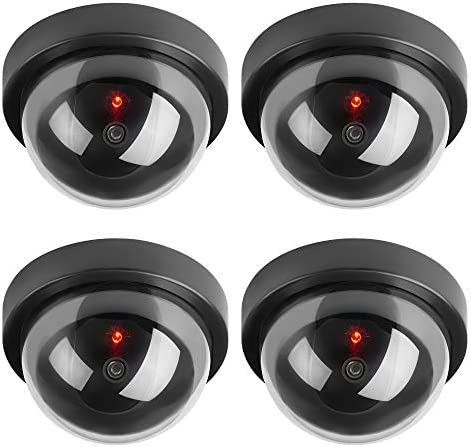 Hengu Caméras factices, Fausse de Sécurité Caméra Dôme CCTV avec LED Clignotant Lumière pour Les Entreprises Magasins Accueil, Usage Intérieur Extérieur (4 Pack) Fiche Technique et Prix au Maroc