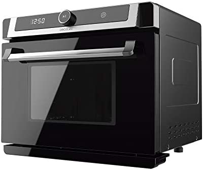 Cecotec Four à convection Bake&Steam 3000. 3 en 1, Vapeur 30 L. 2200 W. 7 fonctions de cuisson. Température réglable de 30º à 230 ºC. Minuterie jusqu'à 120 minutes. Fiche Technique et Prix au Maroc