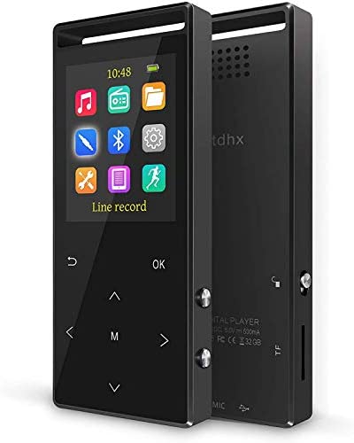 Lecteur MP3, lecteur MP3 32 Go avec Bluetooth, enregistrement FM, enregistreur auxiliaire, bracelet, hifi, lecture aléatoire, minuterie de sommeil, noir, mat, emballage de style de Noël Fiche Technique et Prix au Maroc