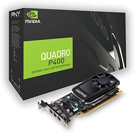 PNY Quadro P400 Carte graphique professionnelle DVI 2GB GDDR5 PCI Express 3.0 x16, simple slot, 3x Mini-Port display, 5K Support, Ventilateur actif ultra-silencieux Fiche Technique et Prix au Maroc