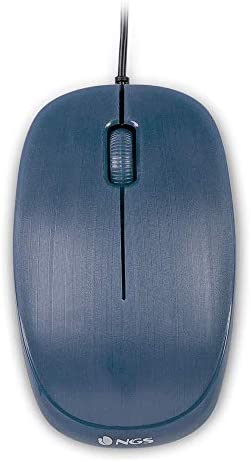 NGS Flame Blue - Souris Optique 1000dpi avec Câble USB, Souris pour Ordinateur ou o Laptop avec 3 Boutons, Ambidextre, BlueAvis,  Fiche Technique et Prix au Maroc