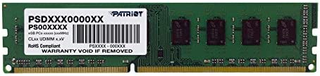 Patriot Memory Série Signature Module de mémoire DDR3 1600 MHz PC3-12800 8Go (1x8Go) C11 - PSD38G16002 Fiche Technique et Prix au Maroc