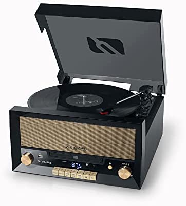 Platine de disque rétro Muse MT-110 - Avec USB, AUX-IN, CD, Bluetooth Noir Fiche Technique et Prix au Maroc