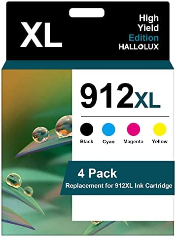 912XL Cartouches d'encre Remplacement pour 912 XL pour HP OfficeJet 8012 8010 8014 8015 8017 pour OfficeJet Pro 8022 8020 8023 8024 8025 (Noir Cyan Magenta Jaune, Pack de 4) Fiche Technique et Prix au Maroc
