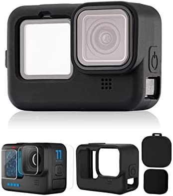 Lammcou étui en Silicone pour Hero 11 10 9 étui pour Appareil Photo + Protecteur d'écran en Verre + Capuchon d'objectif étui de Protection pour Hero 11 10 9 Accessoire Fiche Technique et Prix au Maroc