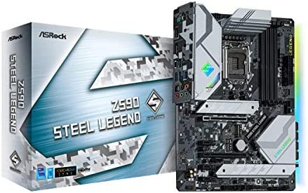 ASRock Z590 Steel Legend Intel Z590 LGA 1200 ATX Carte mère Noir Fiche Technique et Prix au Maroc