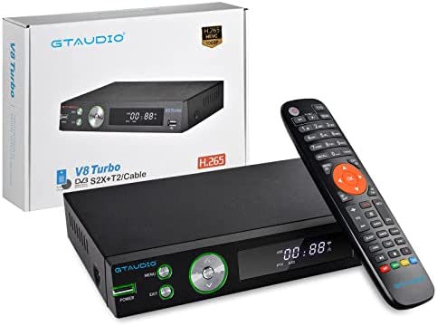 GTAUDIO V8 Turbo Full HD 1080p Décodeur Satellite Récepteur TV numérique par Satellite, Support DVB-S / S2 / S2X + T / T2 / Câble / J.83B, 2.4G WiFi, Ethernet, T2MI, CA Card, USB Fiche Technique et Prix au Maroc