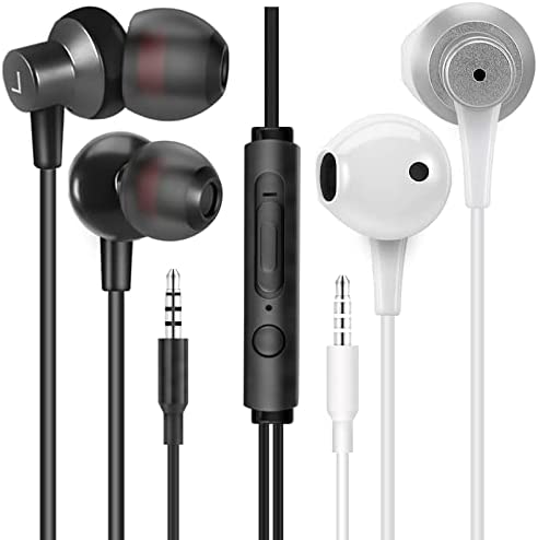 MAS Carney │ Lot de 2 écouteurs Intra-Auriculaires filaires WI7 Noir et WH5 Blanc │ Écouteurs en métal avec télécommande de Volume pour Le Microphone Fiche Technique et Prix au Maroc