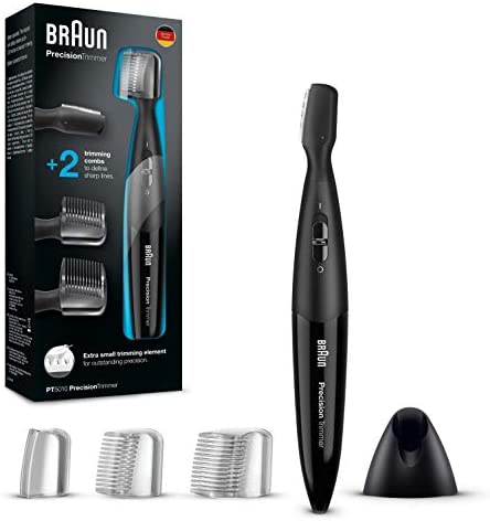 Braun Precision Trimmer Tondeuse Électrique Homme Barbe de Précision, Noir, Les deux sabots de coupe confèrent une coupe flexible et précise, PT5010 Avis, Fiche Technique et Prix au Maroc