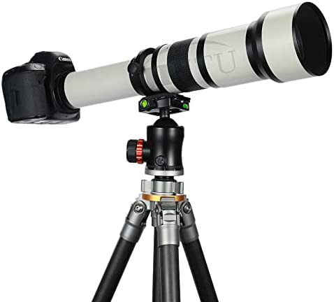 JINTU 650-1300mm f/8 MF Téléobjectif Compatible avec Canon Nikon 5D II IV 6D SL2 2000D 4000D 90D 60D T100 XTi 750D 7D T7i T7s T7 T6s T6i T6 T5i T5 T3i T4i T8i D90 D5600 D5500 D5400 D3200 D3400 Fiche Technique et Prix au Maroc