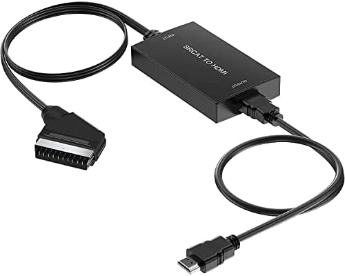 Adaptateur péritel vers HDMI, Convertisseur péritel vers HDMI avec câble HDMI, résolution 720P/1080P, entrée péritel, Sortie vidéo, Adaptateur Audio pour Sky/DVD/STB pour l'affichage sur HDTV Fiche Technique et Prix au Maroc