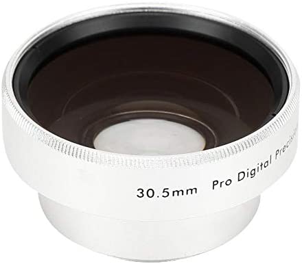 Objectif Supplémentaire à Grossissement de Caméra 0,45X - Objectif de Caméra Grand Angle - Alliage d'Aluminium + Verre Optique - pour Objectifs de Caméra 30,5 Mm (Argent) Fiche Technique et Prix au Maroc