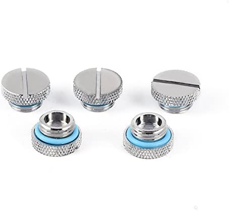 Yosoo Health Gear Bouchon de Refroidissement par Eau, 5 pièces en Laiton G1/4 Bouchon de Bouchon d'eau à Visser pour système de Refroidissement par Eau PC Fiche Technique et Prix au Maroc