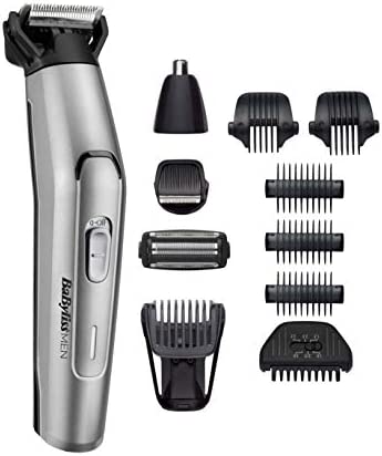 BaBylissMEN Tondeuse Multi-usages Kit 11 en 1 Titanium avec Tondeuse nez et Rasoir de Finitions - 100% Waterproof MT861E Avis, Fiche Technique et Prix au Maroc