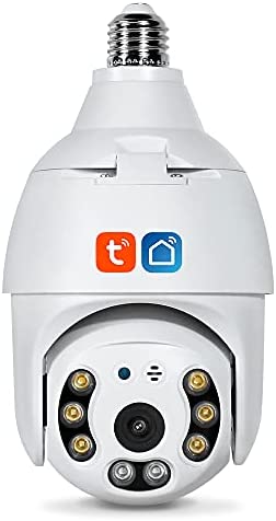 SHIWOJIA Caméra IP 3MP Wi-FI, caméra de Surveillance pour E26/E27 Appareil Photo Ampoule, avec Suivi Automatique, détection de Mouvement, caméra Intelligente TUYA Compatible, Blanche Fiche Technique et Prix au Maroc