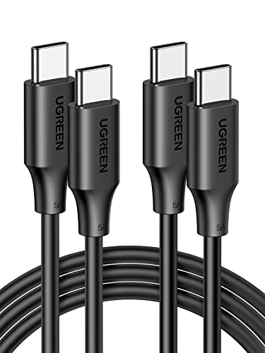 UGREEN Lot de 2 Câble USB C vers USB C PD 100W 5A 20V Câble USB Type C Charge Rapide et Sync Compatible avec MacBook Pro iPad Pro 2021 Galaxy S22 Ultra S21 Steam Deck PS5 Manette (1M) Fiche Technique et Prix au Maroc