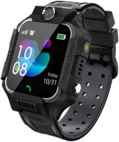 PTHTECHUS Montre Intelligente Enfants Téléphone, écran Tactile Fonction d'appel Smartwatch, Pédomètre Torche Caméra Réveil SOS Jeux éducatif Lecteur de Musique, Garçons Filles Étudiant Cadeau(Noir) Fiche Technique et Prix au Maroc
