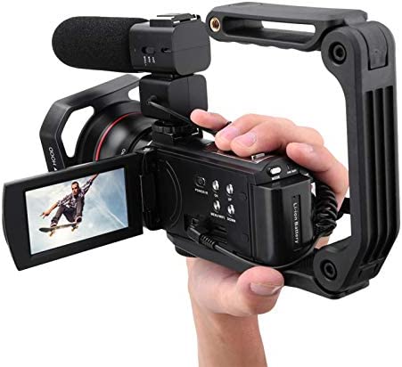 Caméscope 4K UHD, zoom 16X, 30MP WiFi, 3,0 ", caméra vidéo numérique à écran tactile avec rotation de l'écran LCD avec microphone et support grand angle 0,39X, vision nocturne IR / télécommande(#2) Fiche Technique et Prix au Maroc