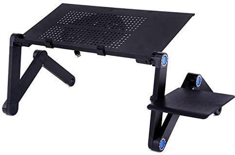 Ventilateur de Refroidissement Pliant Bureau d'ordinateur Portable Bureaux d'ordinateur Pliables réglables Portables Support pour Ordinateur Portable Lit TV PC Lapdesk Table Stand avec Tapis de Sour Fiche Technique et Prix au Maroc