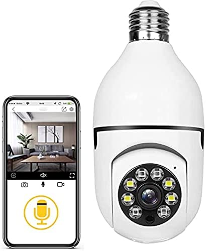 Lonnalee Caméra Surveillance WiFi intérieure,Caméra Ampoule 360 Degrés WiFi Extérieur avec Vision Nocturne Infrarouge,Détection de Personne,Audio Bidirectionnel,pour Bébé/Animaux Fiche Technique et Prix au Maroc