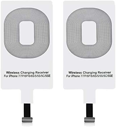 2PCS Récepteur de Chargeur sans Fil Qi, Adaptateur de Charge Ultra Mince récepteur récepteur Mini Puce de Module de Patch Mince pour iPhone 7 7 Plus, iPhone 6 6 Plus, iPhone 5 5s 5c SE (2 Paquet) Fiche Technique et Prix au Maroc