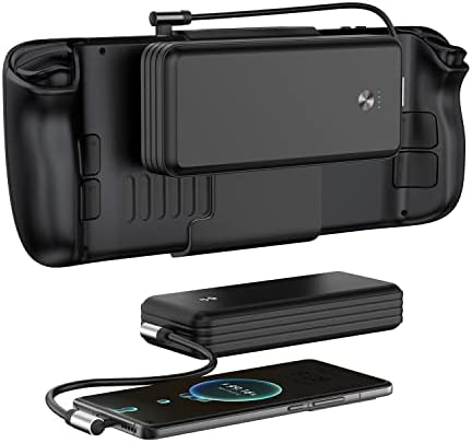 Antank Power Bank Compatible avec Steam Deck, Portable 16000mAh 45W PD 3.0, Batterie avec Support arrière magnétique Amovible et Double câble USB-C pour Steam Deck Fiche Technique et Prix au Maroc