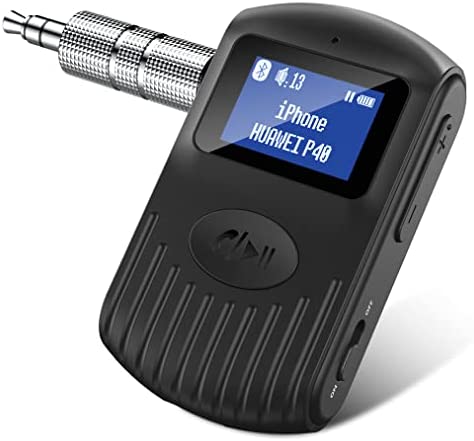 Mohard Récepteur Bluetooth 5.0, [Écran LCD] Adaptateur Bluetooth Jack 3.5mm avec Suppression du Bruit, Autonomie de 10 Heures, Appels Mains Libres, Connexion Double Appareil pour Voiture/Haut-parleurs Fiche Technique et Prix au Maroc
