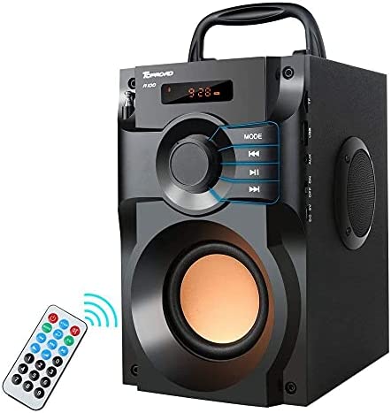 Enceinte portable extérieure sans fil Bluetooth stéréo avec subwoofer, basses puissantes, lecteur audio, écran LCD, radio FM, carte TF, télécommande pour téléphone, fête, maison Fiche Technique et Prix au Maroc