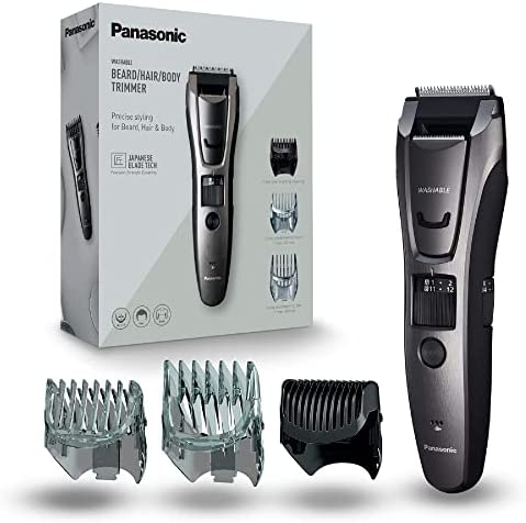 Panasonic ER-GB80-H503 | Tondeuse Multi 3 en 1 - Barbe / Cheveux / Corps, tondeuse rétractable, 40 Réglages, 7 accessoires, 50 min d'autonomie, Charge en 1 heure, Wet & Dry Gris Avis, Fiche Technique et Prix au Maroc