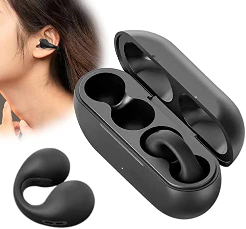 WANWEN Casque à Conduction osseuse avec Clip d'oreille sans Fil, Écouteurs sans Fil à Conduction osseuse, Mini Casque à Conduction osseuse, Casque à Oreille Ouverte Bluetooth sans Fil (Black) Fiche Technique et Prix au Maroc