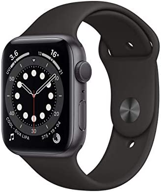 Apple Watch Series 6 GPS, boîtier en Aluminium Gris sidéral de 44 mm avec Bracelet Sport Noir (Reconditionné) Fiche Technique et Prix au Maroc