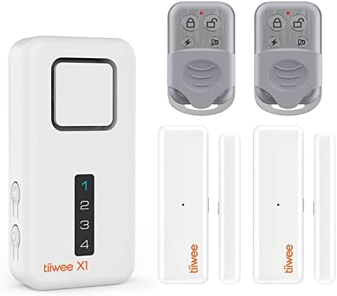 tiiwee Système d'Alarme de Sécurité Kit X1 - sans Fil - Alarme Maison Appartement Garage avec X1 Sirène, 2 Capteurs de Fenêtre et de Porte, 2 Télécommandes - Extensible Fiche Technique et Prix au Maroc