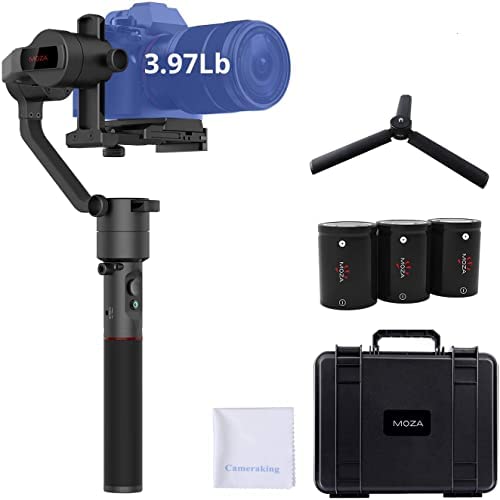 MOZA AirCross Caméra Stabilisateur avec Support à 3 Pieds/Stabilisateur à cardan Portable pour Appareil Photo sans Miroir jusqu'à 1800g Fiche Technique et Prix au Maroc