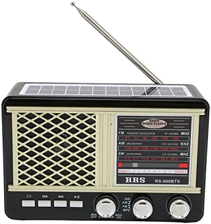 Dpofirs Radio Météo d'urgence Radio AM/FM/SW, Radios Portables Prise en Charge de la Radio de Survie, Lecture USB et Carte Mémoire, Connexion Bluetooth pour Téléphone Portable(Jaune) Fiche Technique et Prix au Maroc