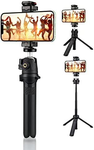 Lammcou Trépied pour téléphone Portable avec Perche d'extension de 23 cm, Petit Mini trépied léger pour Selfie avec Grandes poignées et déclencheur à Distance pour trépied Vlog Live Streaming Fiche Technique et Prix au Maroc