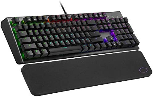Cooler Master CK550 V2 Mechanical Gaming Keyboard - RGB Backlight, On-the-Fly Controls, Aluminium Top Plate and Wrist Rest Included - Layout ES/Red Switches Fiche Technique et Prix au Maroc