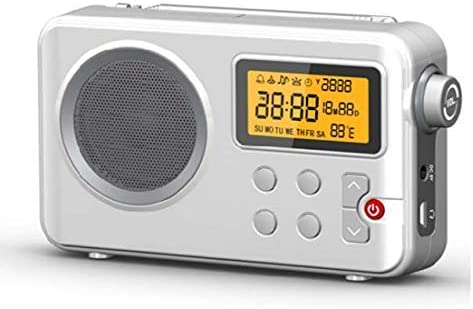 Radio Reveil NK-AB1904 FM/AM - Radio Portable de Bureau Design, écran LCD avec lumière, Antenne, Poste Radio, Haut-Parleur, 4 Piles AA, câble DC5V, Blanc (Fonction Radio Réveil) Fiche Technique et Prix au Maroc