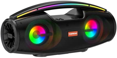 Enceinte Bluetooth portable avec caisson de basses sans fil Son stéréo riche Basses Party Enceinte Prise en charge radio FM Télécommande LED Lumières Fiche Technique et Prix au Maroc