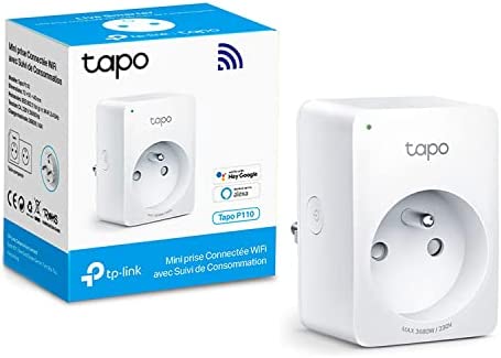 Tapo Prise Connectée WiFi, Suivi de consommation, 16A Type E, Prise Intelligente compatible avec Alexa et Google Home, Contrôler le radiateur, le chauffage, le chauffe-eau à distance Tapo P110(FR) Fiche Technique et Prix au Maroc