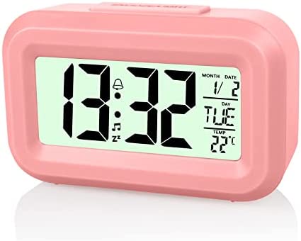 Vicloon Réveil Numérique,Réveil Digital Horloge Murale Réveil LED Digital Miroir Grand Ecran avec Température Date USB Clock 2 Alarme ,pour Maison Bureauil Numérique(Rose) Fiche Technique et Prix au Maroc