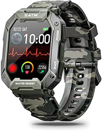 Montre Connectée Homme, 1,71" Smartwatch 5ATM Étanche, 24 Modes Sportifs Extérieure Fitness Montre avec Fréquence Cardiaque, Oxygène Sanguin, Tracker d'activité, Sommeil, pour Android iOS Vert Fiche Technique et Prix au Maroc