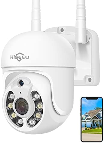 Hiseeu 2K Caméra de Surveillance WiFi Extérieure, 3MP PTZ Caméra IP Vision Nocturne Couleur Détection de Mouvements Humaine Suivi Automatique 355° 90° Audio Bidirectionnel Carte SD Étanche IP66 Fiche Technique et Prix au Maroc