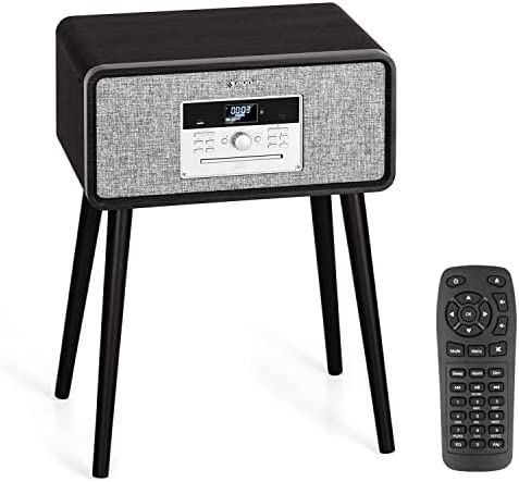 Auna Platine Vinyle Bluetooth, Tourne Disque Vinyle CD & USB avec Haut Parleur, Tourne-disques Audio Vinyle 33 Tours, Chaine HiFi avec Platine Vinyle, Lecteur Vinyles Vintage, Meuble Platine Vinyle Fiche Technique et Prix au Maroc