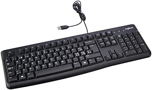 Logitech K120 clavier USB QWERTZ Suisse Noir - Claviers (Standard, Avec fil, USB, QWERTZ, Noir)Avis,  Fiche Technique et Prix au Maroc
