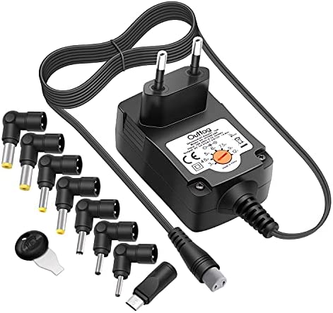 Outtag 12W Universel AC Adaptateur Chargeur Alimentation 3V-12V 7 Connecteur & Micro USB pour Lecteur WiFi-Routeur CCTV Caméra Téléphone Portable Tablette PC ect électrique Familial Fiche Technique et Prix au Maroc
