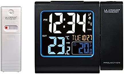 La Crosse Technology WT552 Réveil Radio Piloté avec project Ecran Couleurs Température Int/Ext - Noir Fiche Technique et Prix au Maroc